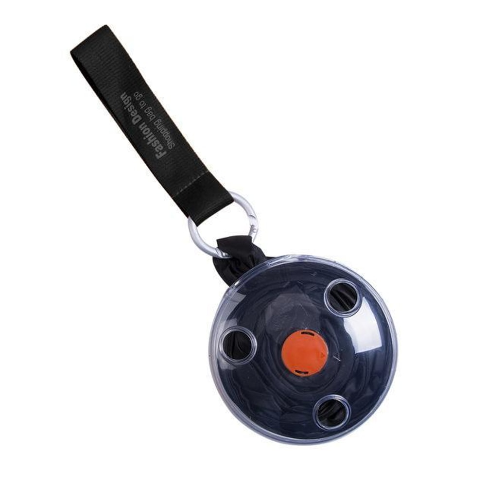 Packable Reusable Shopping Bag With Carabiner Clip Foldable Nylon Tote 1