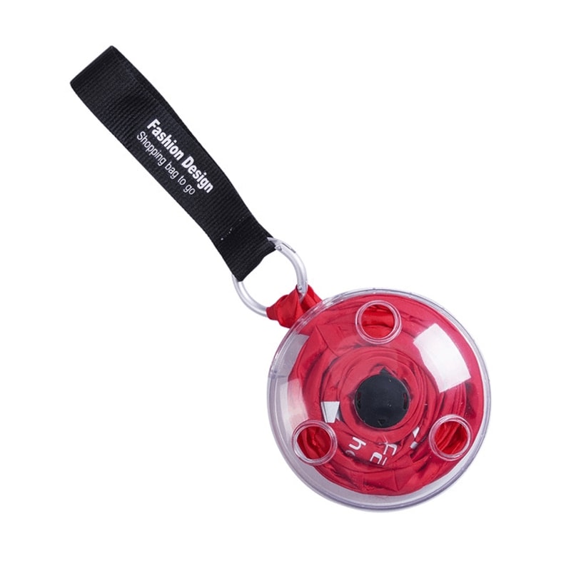 Packable Reusable Shopping Bag With Carabiner Clip Foldable Nylon Tote 6