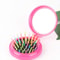 Portable Folding Mirror Comb With Scalp Massage Brush Travel Hair Brush Mirror Compact Design 4