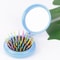 Portable Folding Mirror Comb With Scalp Massage Brush Travel Hair Brush Mirror Compact Design 6