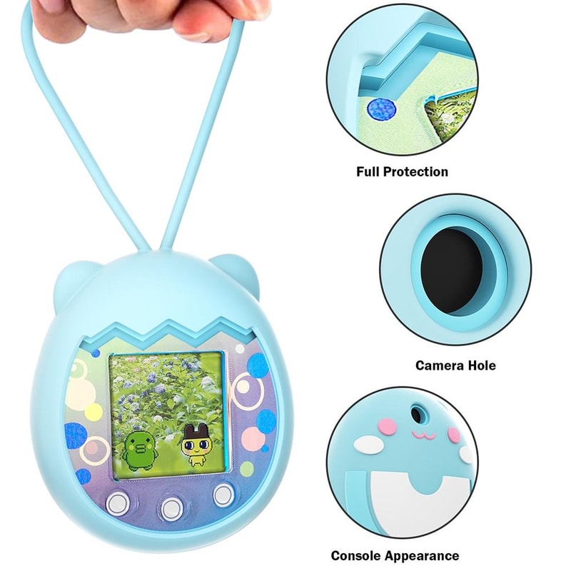 Pink Silicone Protective Cover for Tamagotchi Pix Shockproof Silicone Case for Electronic Pet Device