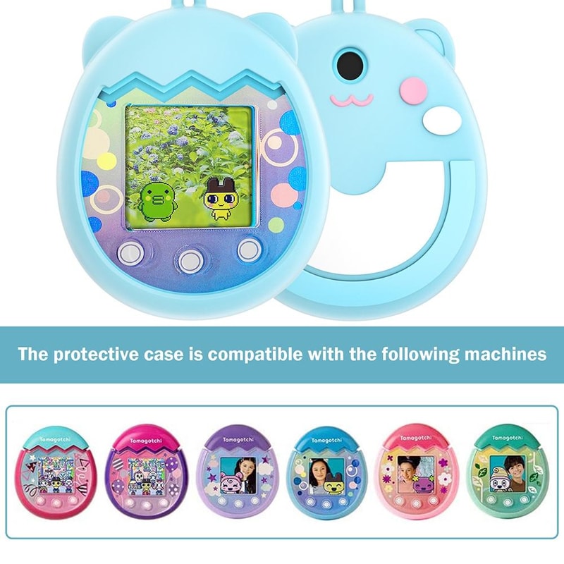 Pink Silicone Protective Cover for Tamagotchi Pix Shockproof Silicone Case for Electronic Pet Device