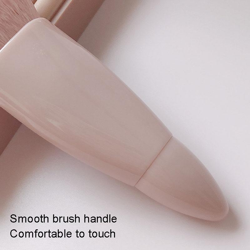 Portable Makeup Brush Set With Mirror Compact Travel Makeup Brushes 5 Piece Mini Kit 7