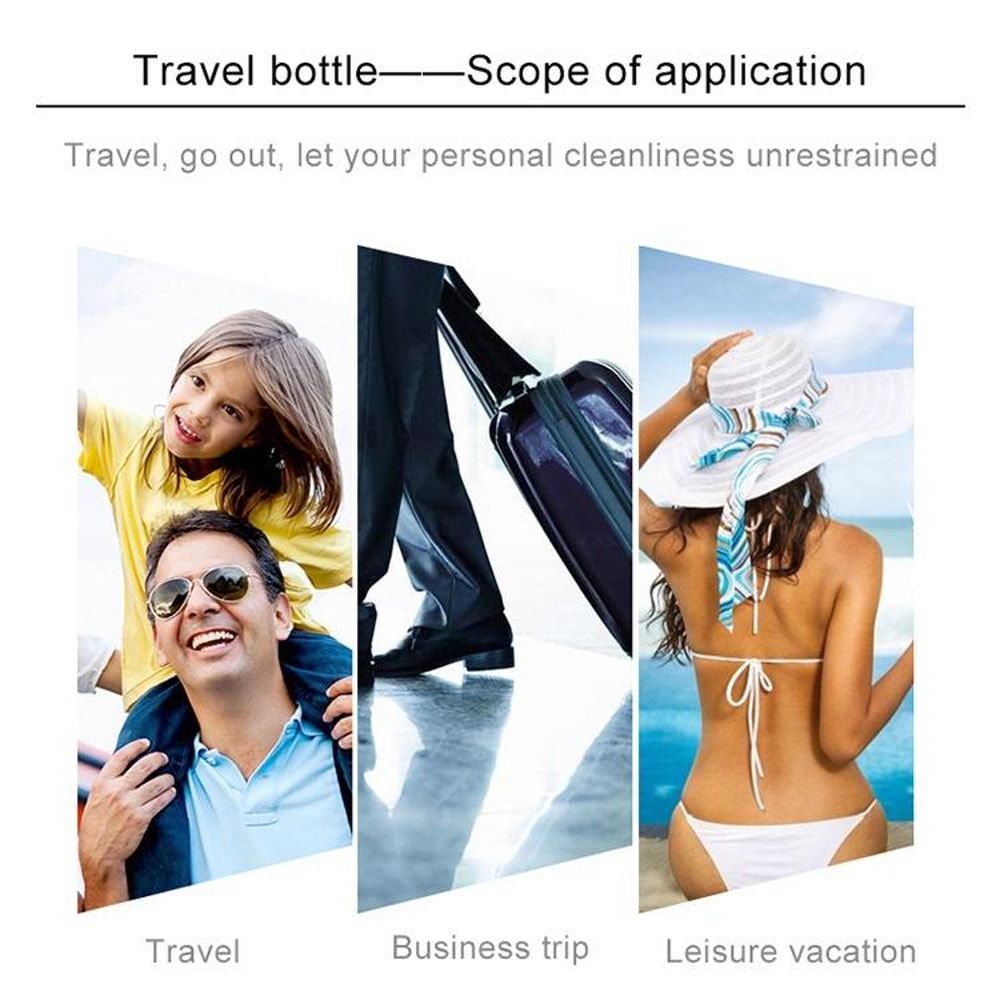 Travel Size Pump Bottles Set Refillable Travel Bottles For Toiletries Cosmetics 5