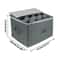 Foldable Wine Glass Storage Box, Stemmed Glass Storage Organizer Grey Protective Case