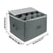 Foldable Wine Glass Storage Box, Stemmed Glass Storage Organizer Grey Protective Case