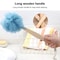Long Handle Soft Mesh Shower Brush For Back Exfoliation And Gentle Body Cleansing 3