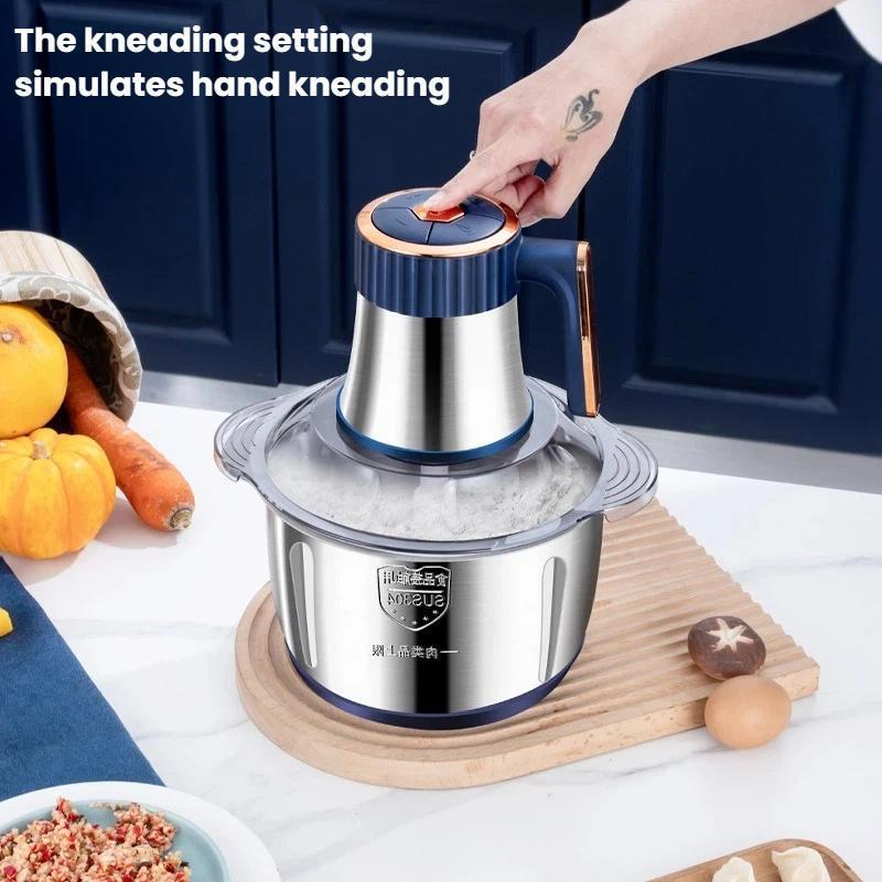 5L Electric Meat Grinder And Food Processor Stainless Steel High Power Kitchen Mixer 2