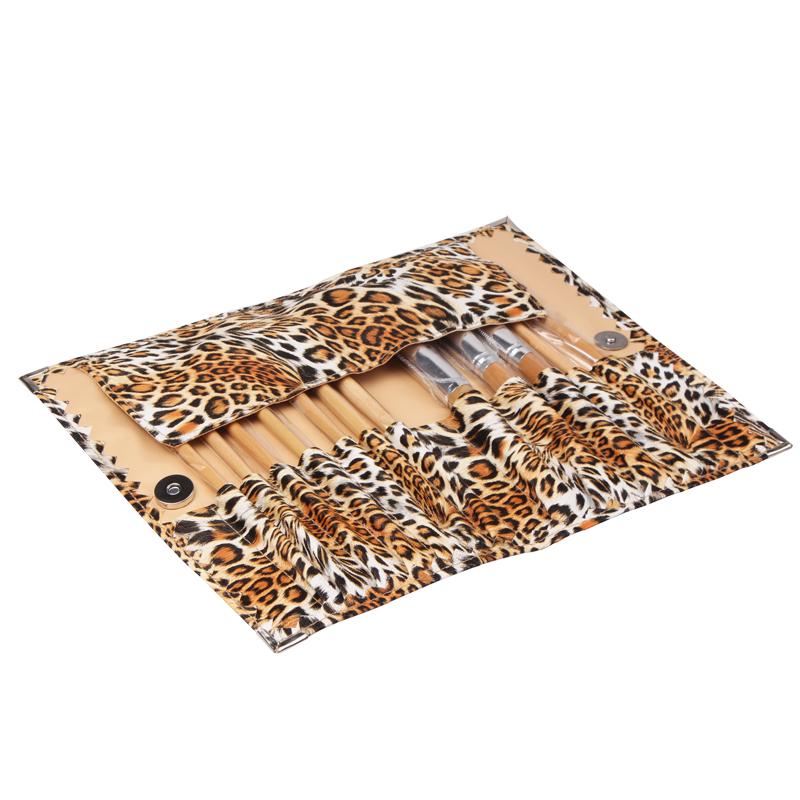 Foldable Makeup Brush Case With Cosmetic Brush Set Travel Organizer Bag 2