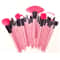 Foldable Makeup Brush Case With Cosmetic Brush Set Travel Organizer Bag 0