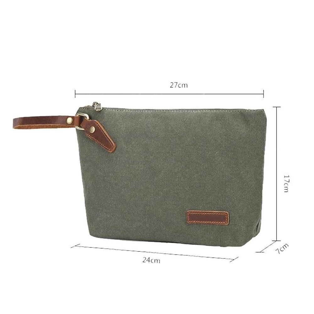 Canvas Travel Makeup Bag Large Capacity Cosmetic Storage Pouch 4