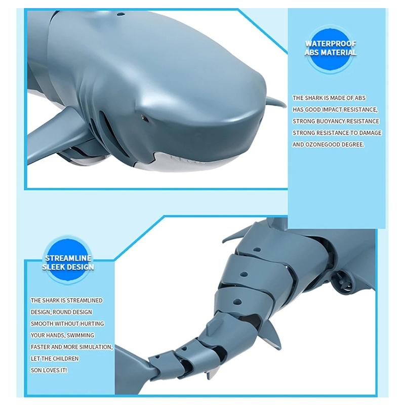 Waterproof Remote Control Shark Toy RC Shark Simulation Toy for Kids & Adults