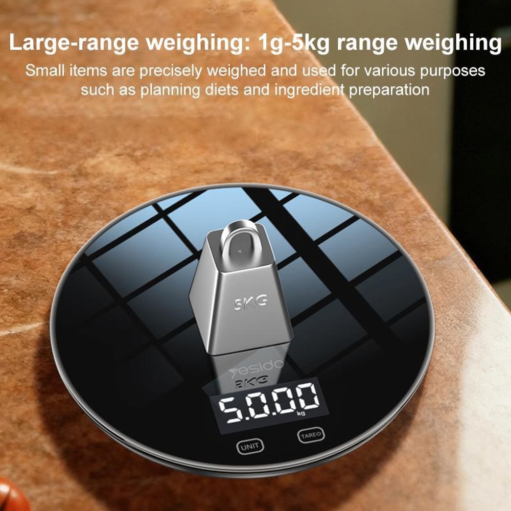 Precision Digital Kitchen Scale 5kg High Accuracy Food Weighing Scale With LCD Display 7