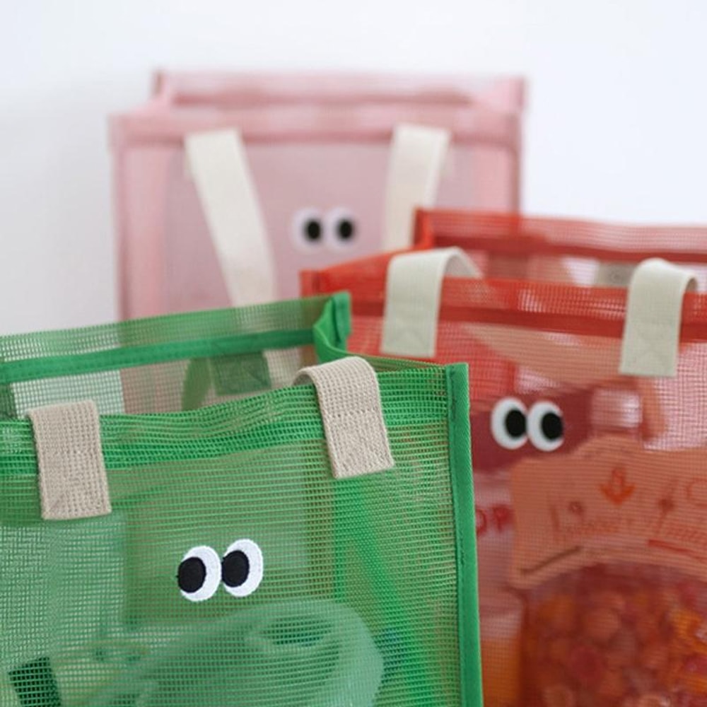 Cute Eyes Mesh Beach Bag For Swimming Toiletries And Pool Essentials 2