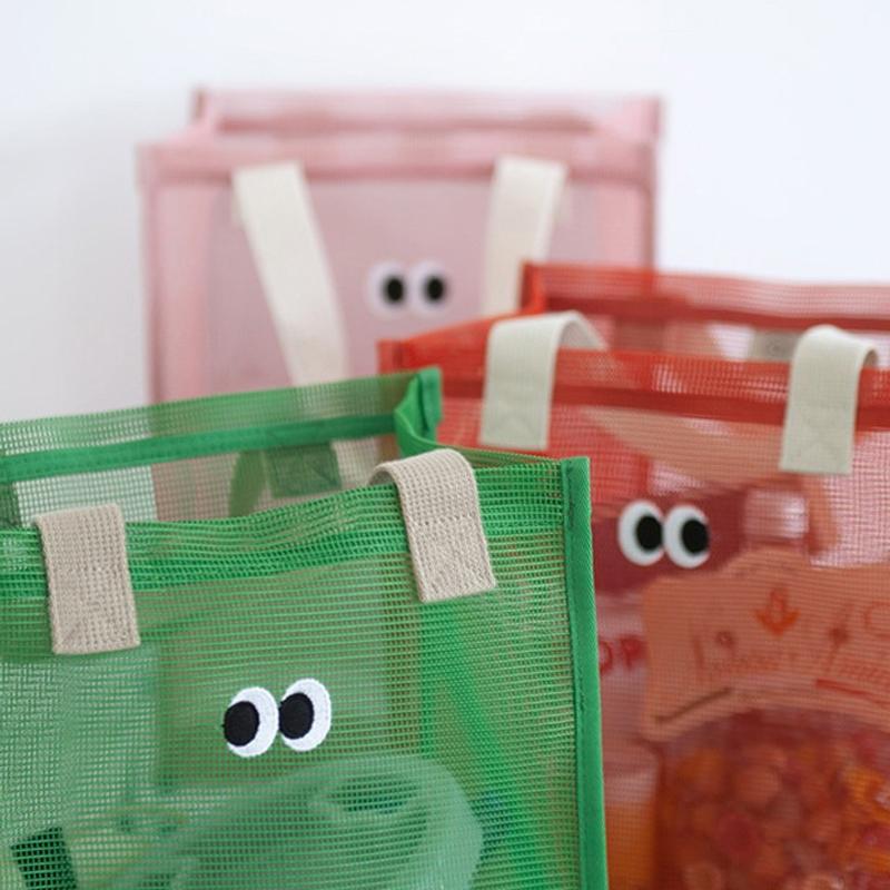 Cute Eyes Mesh Beach Bag For Swimming Toiletries And Pool Essentials 2