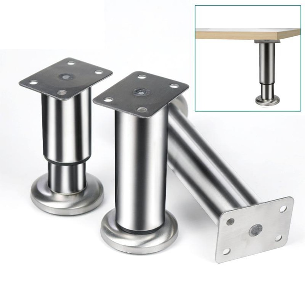 Adjustable Furniture Legs Stainless Steel Heavy Duty Telescopic Support Feet For Cabinets Sofas Bed 0