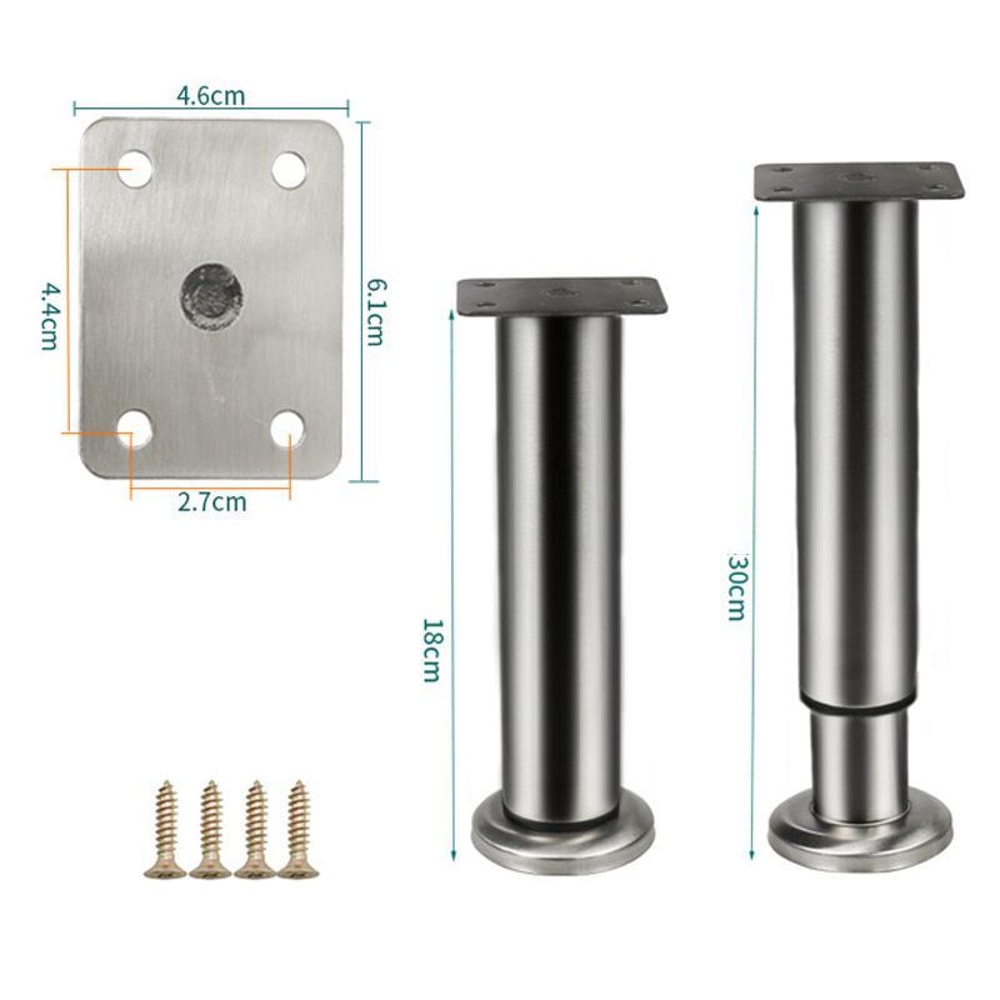 Adjustable Furniture Legs Stainless Steel Heavy Duty Telescopic Support Feet For Cabinets Sofas Bed 1