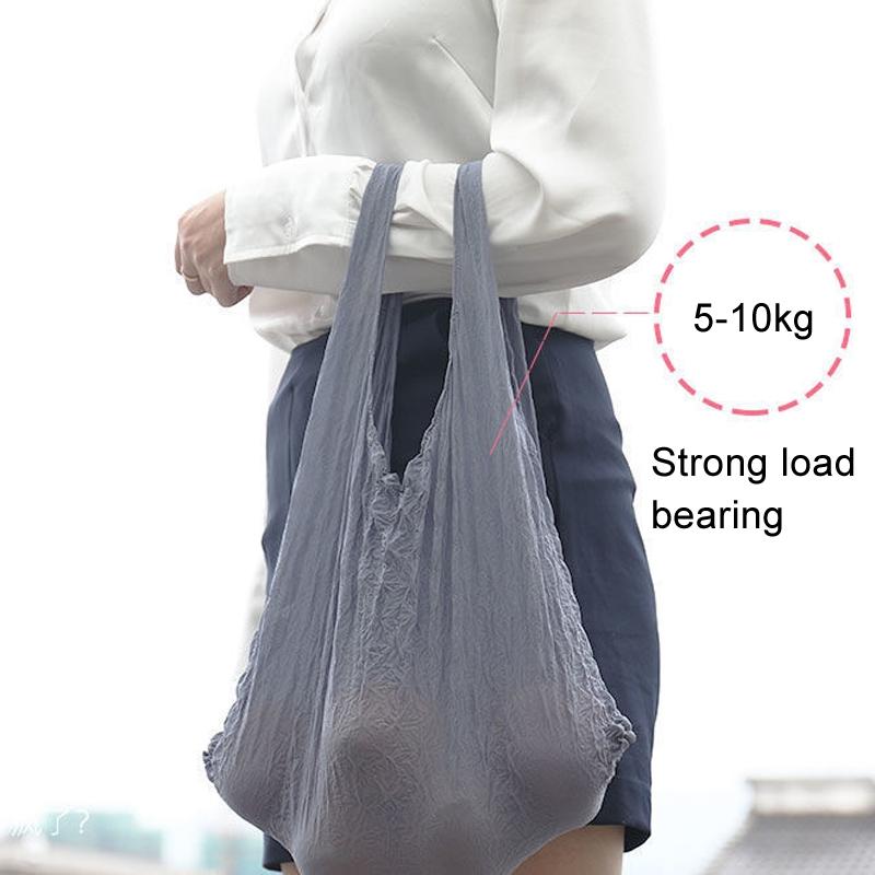 Expandable Magic Bubble Tote Bag Large Capacity Pleated Shopping Bag 2