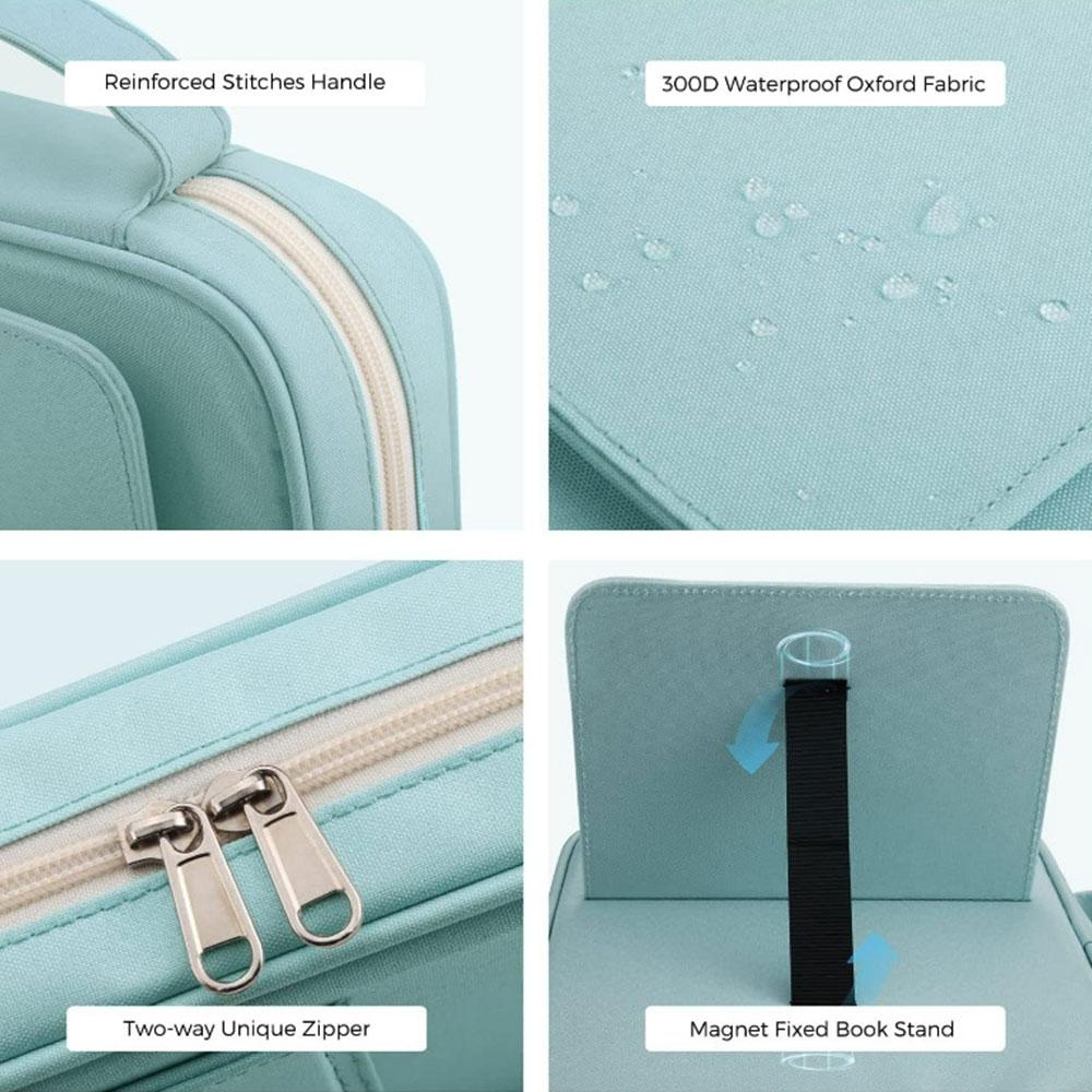 Bookend Style Portable Electronics Storage Bag For Travel And Desk Organization 1