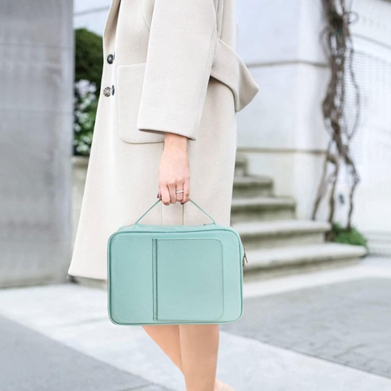 Bookend Style Portable Electronics Storage Bag For Travel And Desk Organization 4