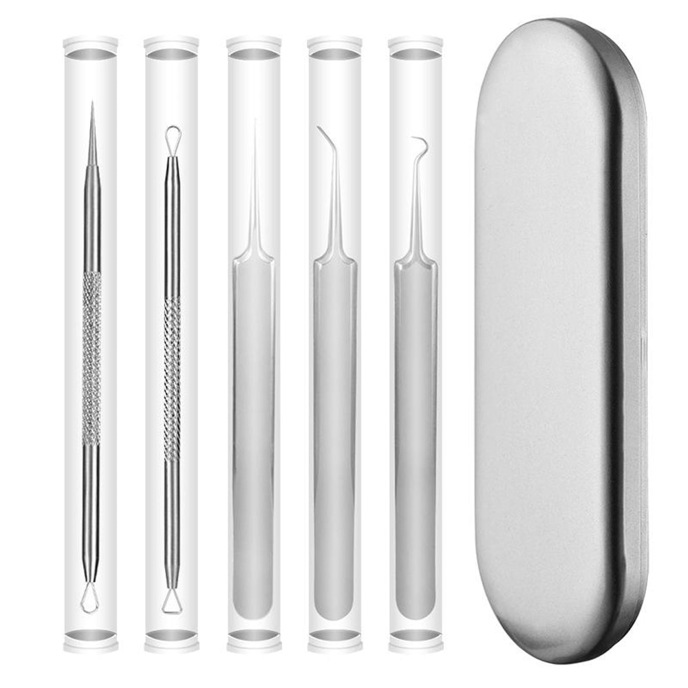 Professional Stainless Steel Blackhead Removal Tool Kit Acne Extractor Set 0