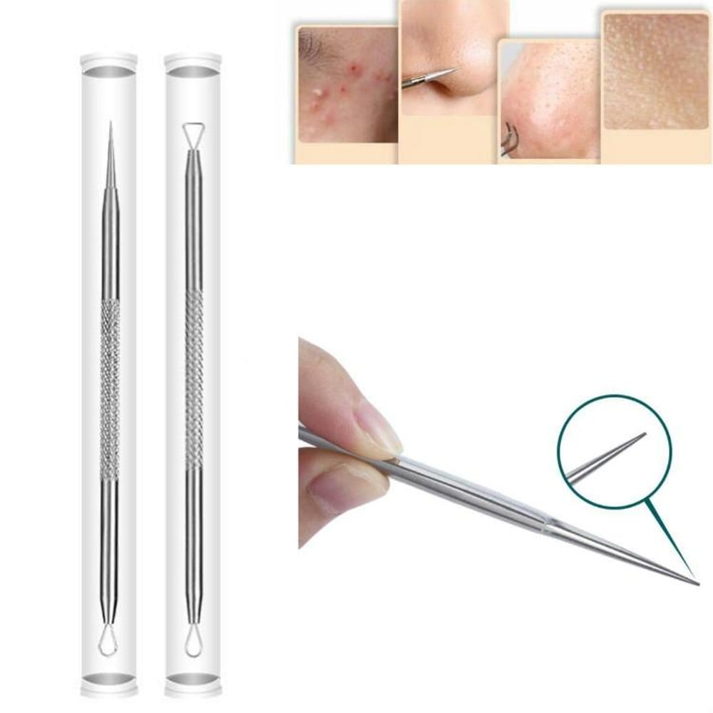 Professional Stainless Steel Blackhead Removal Tool Kit Acne Extractor Set 2