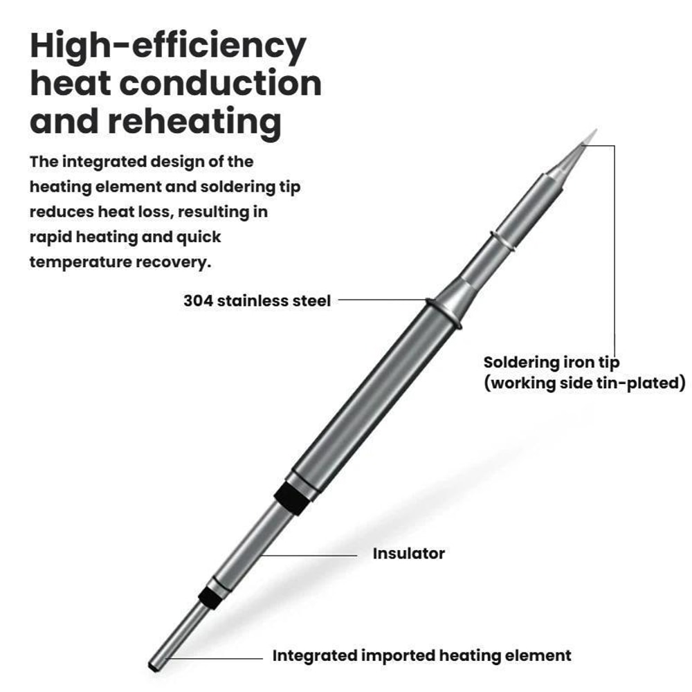 Nano-Coated Soldering Tip Cartridge for T115 Handle Precision Electronics Repair