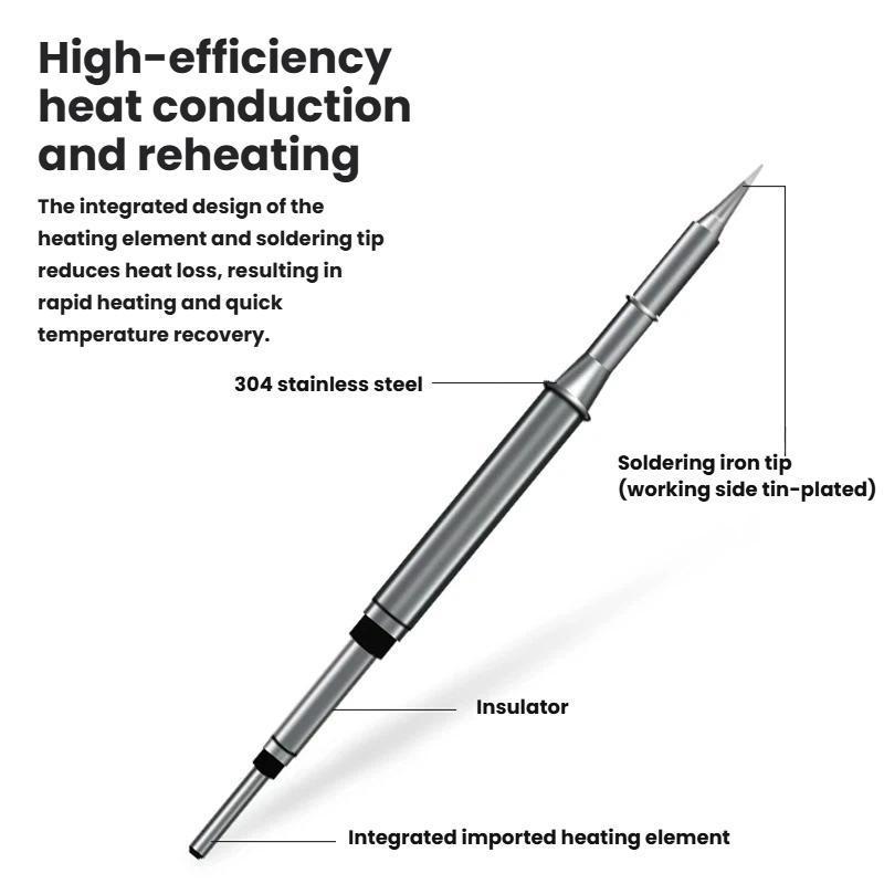 Nano-Coated Soldering Tip Cartridge for T115 Handle Precision Electronics Repair