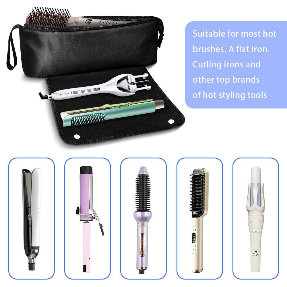Hair Tool Storage Bag For Hair Dryer Curling Iron And Toiletries 2
