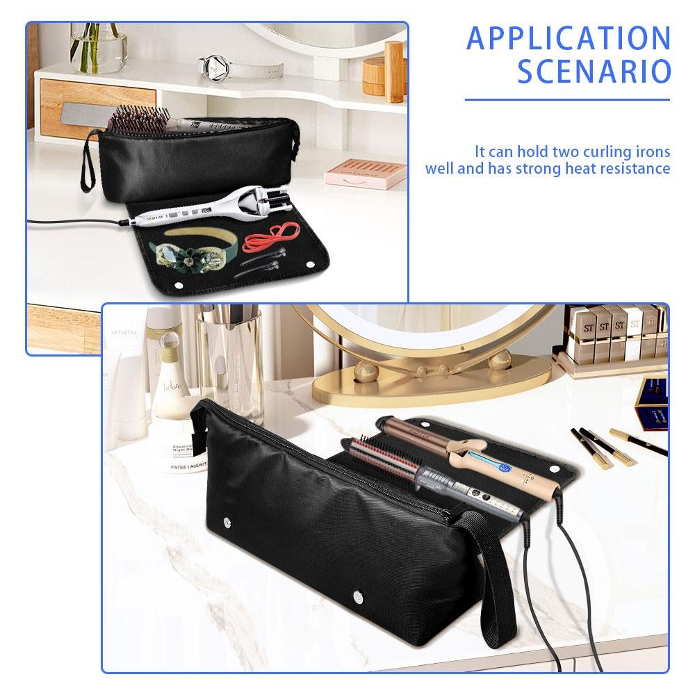 Hair Tool Storage Bag For Hair Dryer Curling Iron And Toiletries 4