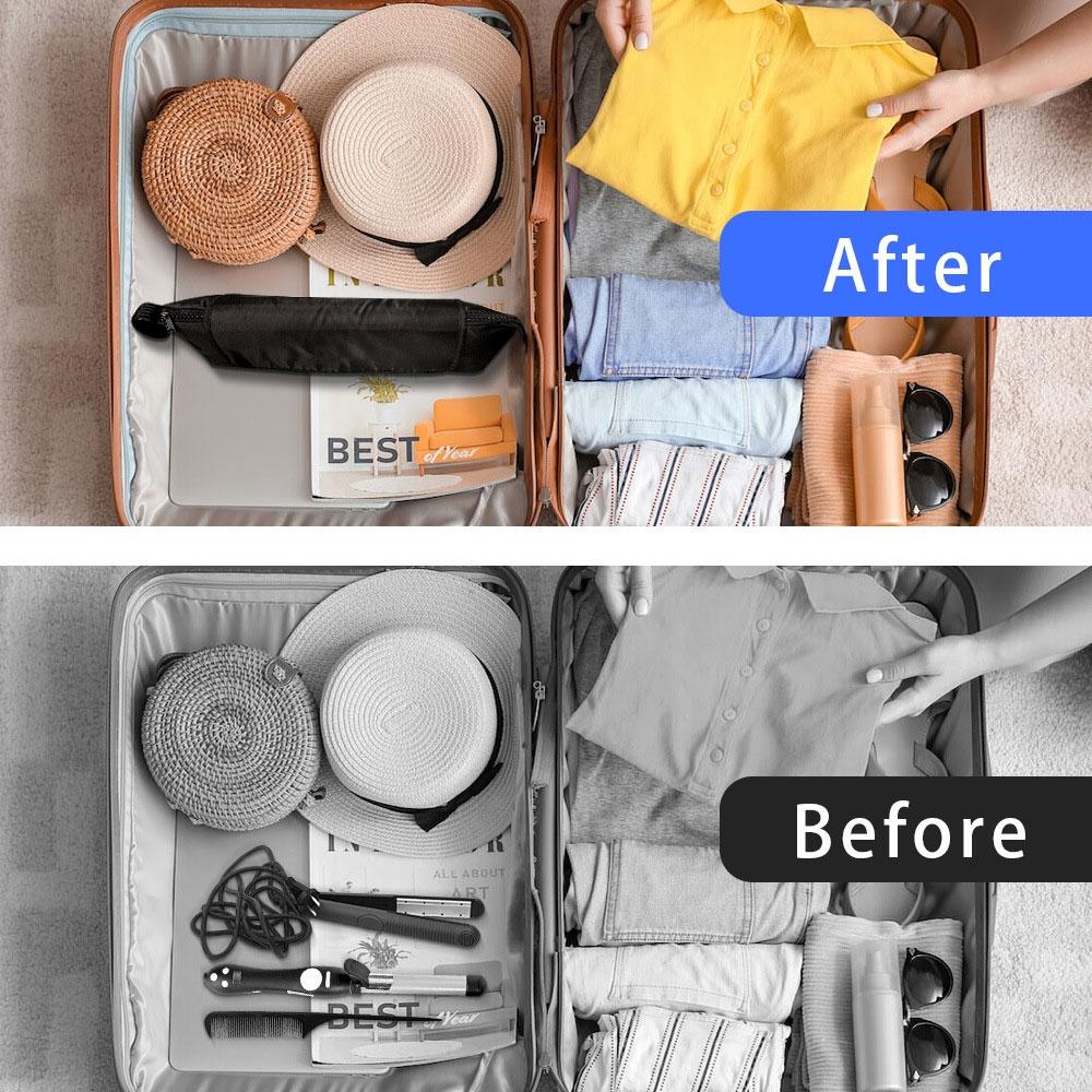 Hair Tool Storage Bag For Hair Dryer Curling Iron And Toiletries 5