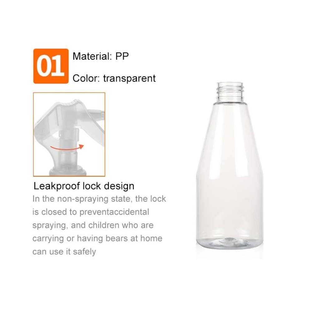Leak Proof Spray Bottle Lightweight PET Trigger Spray Bottle For Cleaning Beauty Plants 5