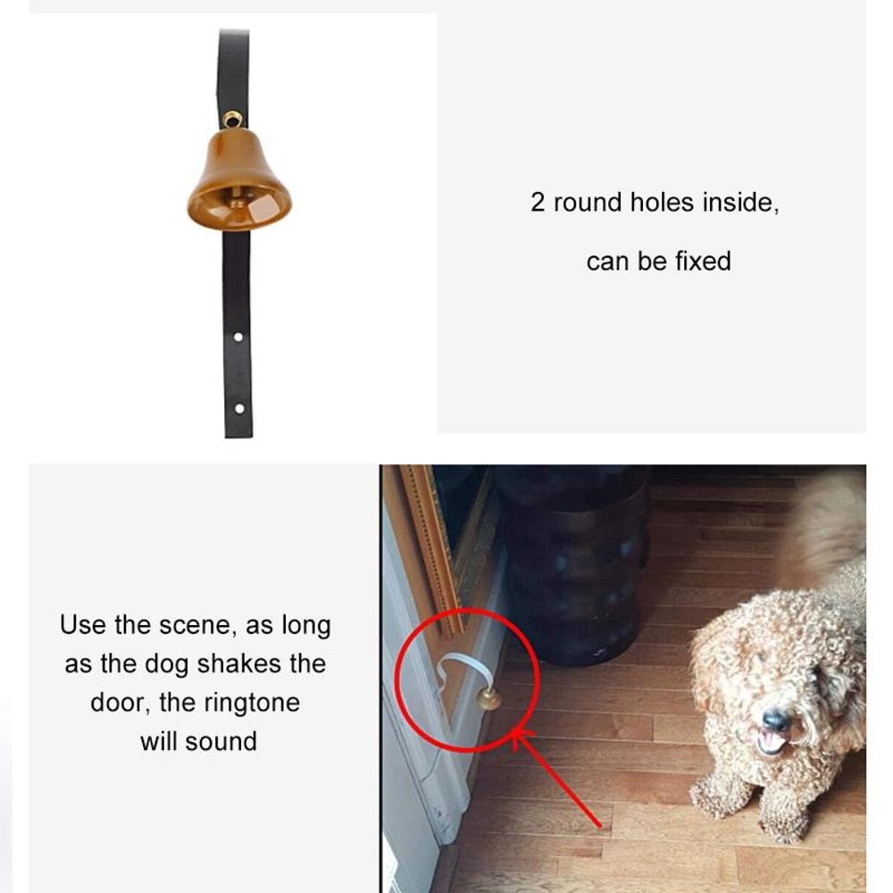 Retro Christmas Bell Metal Wall Doorbell & Dog Training Bell for Home Decor