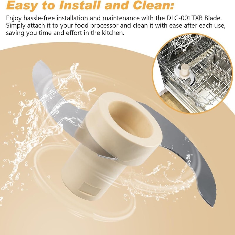 Cuisinart 14 Cup Food Processor Replacement Blade, DLC-001TXB Compatible Stainless Steel S Blade