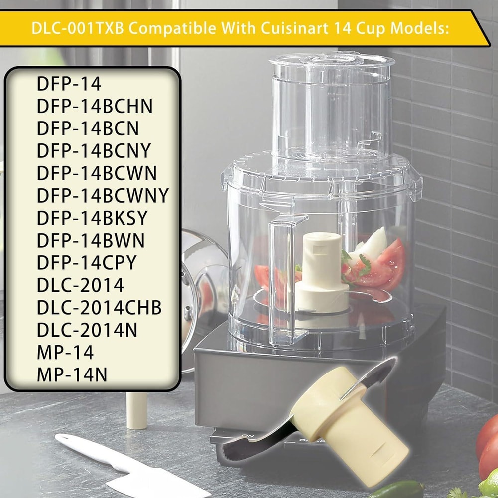 Cuisinart 14 Cup Food Processor Replacement Blade, DLC-001TXB Compatible Stainless Steel S Blade