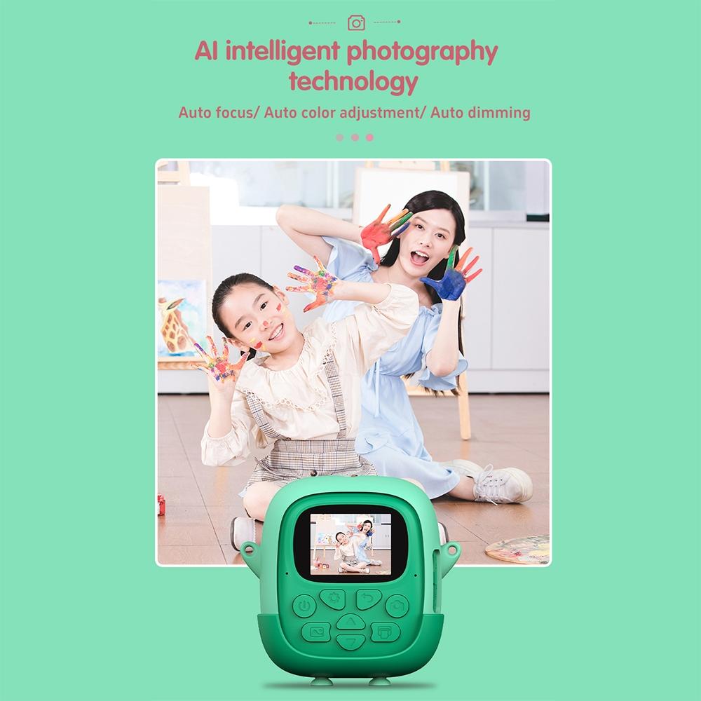 Kids Instant Print Camera Cartoon Mini Digital Printing Camera for Children Selfie Photo Fun