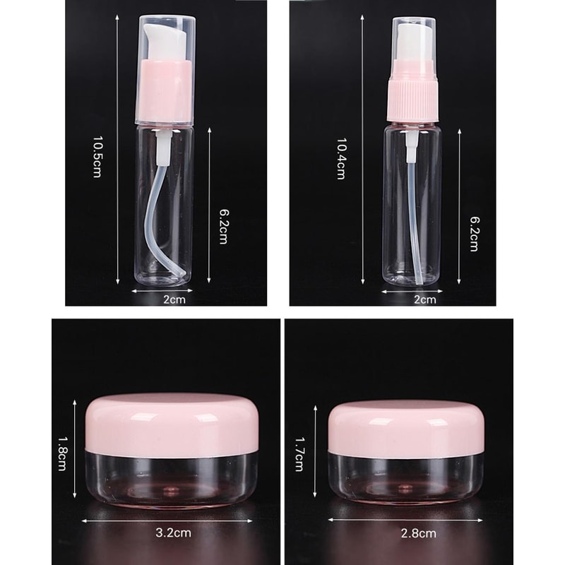 Travel Size Toiletry Bottles Set Pink Leakproof Cosmetic Containers Kit 2