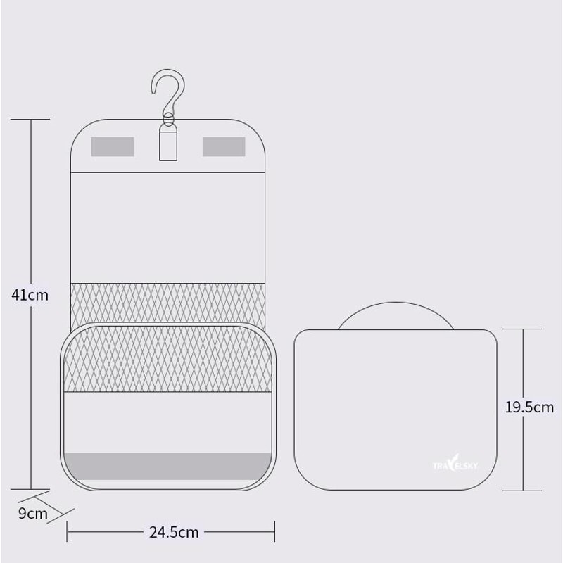 Travelsky Waterproof Cosmetic Bag Large Capacity Travel Toiletry Organizer 7