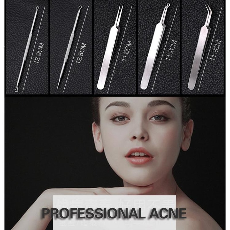 Professional Blackhead Remover Kit Blackhead Extractor Tool Set For Acne Pimple Care 4