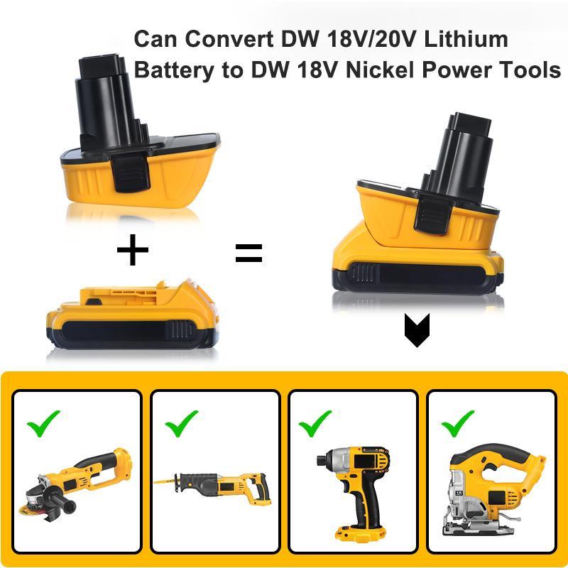 Battery Adapter Converter with USB Port DCA1820 Tool Adapter