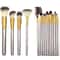 Professional 18 Piece Makeup Brush Set Premium Beige Cosmetic Brushes Kit With Travel Case 2