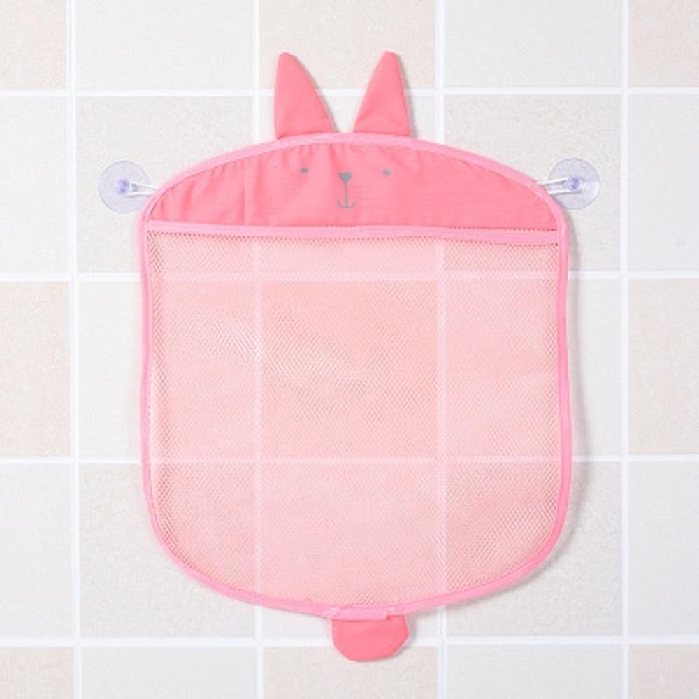 Cartoon Mesh Bath Toy Organizer With Suction Cup Wall Storage Bag 1