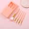5 In 1 Portable Makeup Brush Set With Mirror Case Travel Makeup Brush Set 2