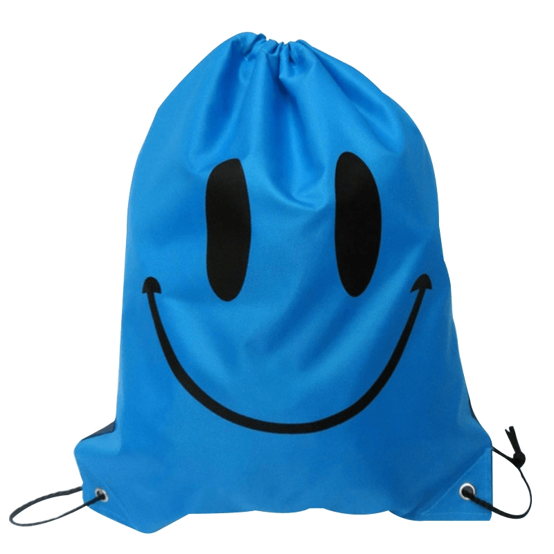Smiley Waterproof Drawstring Bag Lightweight Shoulder Pack 8