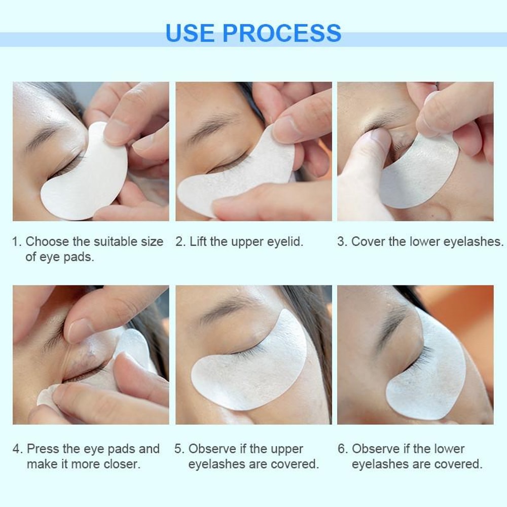 Lint Free Eyelash Extension Under Eye Pads Hydrating Gel Eye Patches For Lash Artists 6