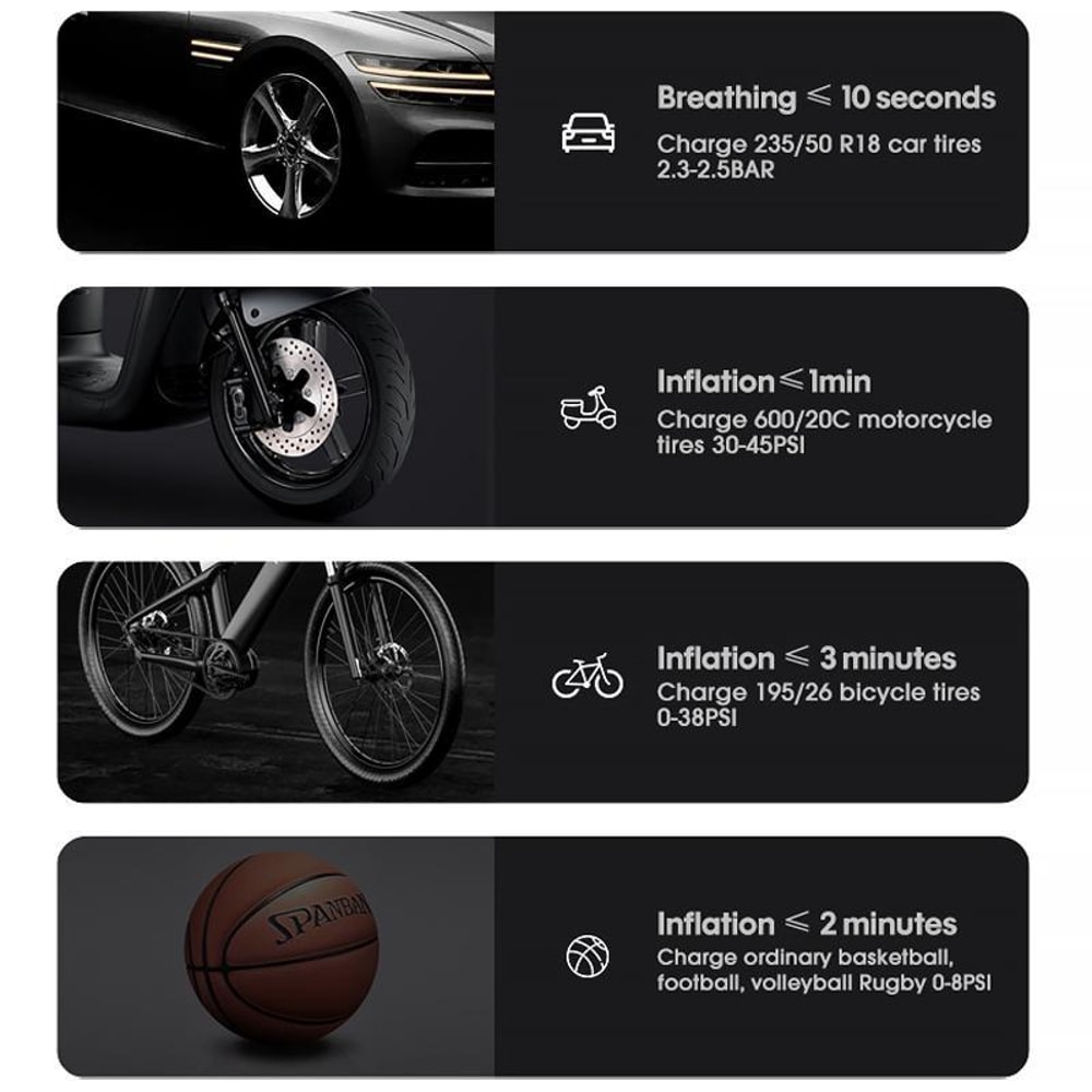 Portable Intelligent Digital Display Car Tire Inflator Electric Air Compressor Pump