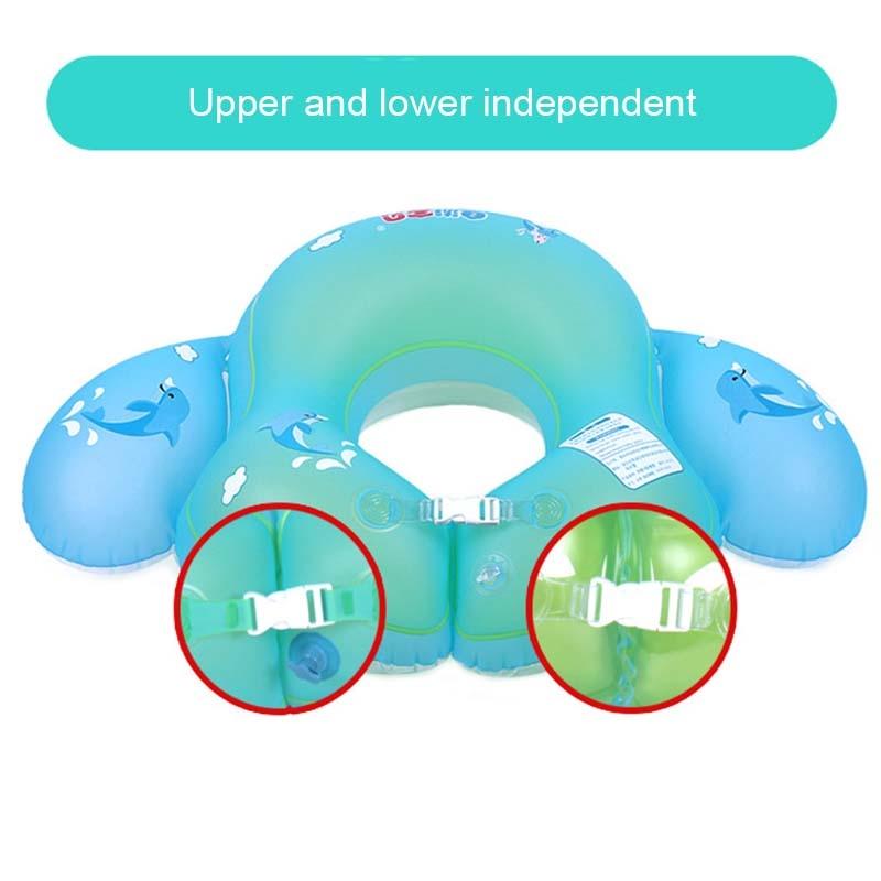 Baby Inflatable Underarm Swim Ring with Side Flaps, Toddler Swim Float PVC Swim Trainer for Kids