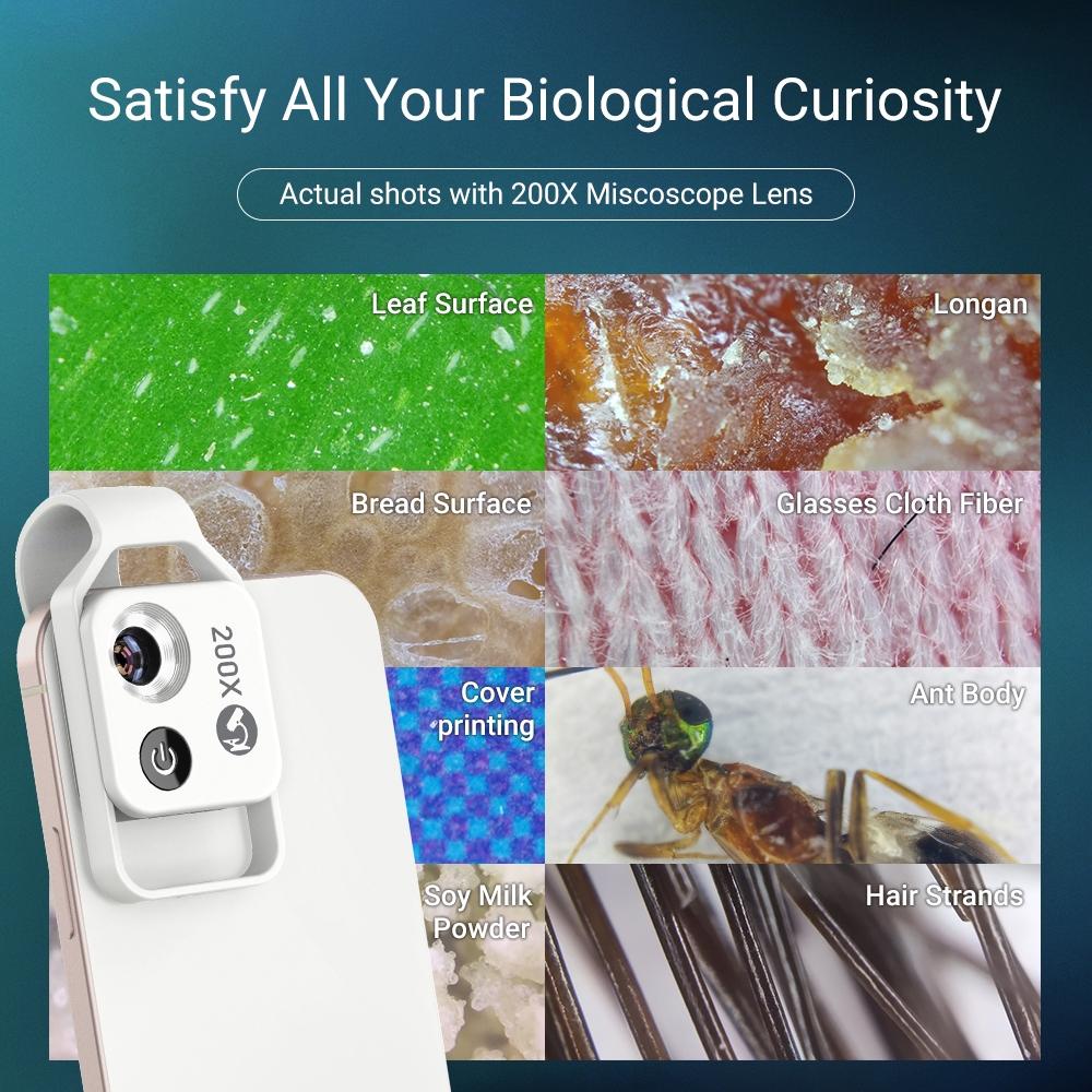 Smartphone Microscope Lens With CPL LED Light For Kids Science Exploration 3