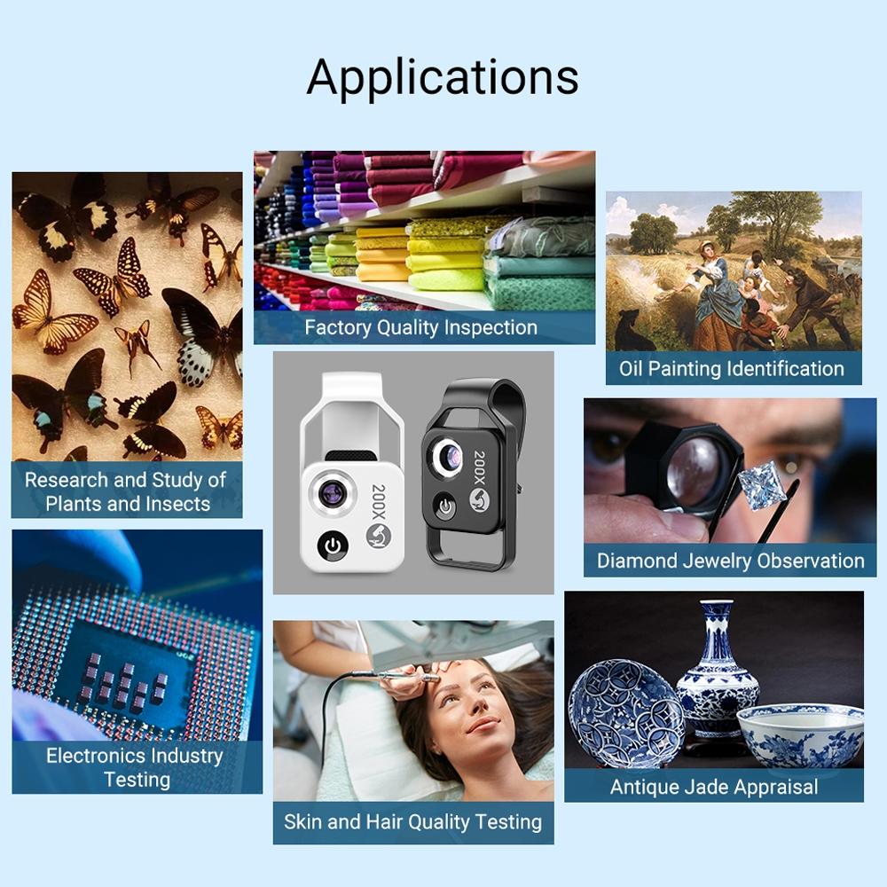 Smartphone Microscope Lens With CPL LED Light For Kids Science Exploration 18