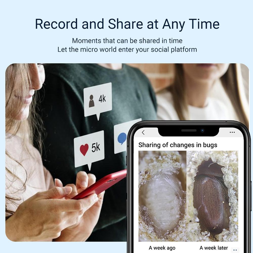 Smartphone Microscope Lens With CPL LED Light For Kids Science Exploration 19